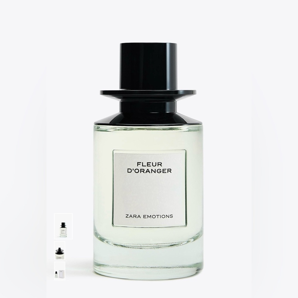 ZARA Fleur D'Oranger Bottle — Pale Green & Black